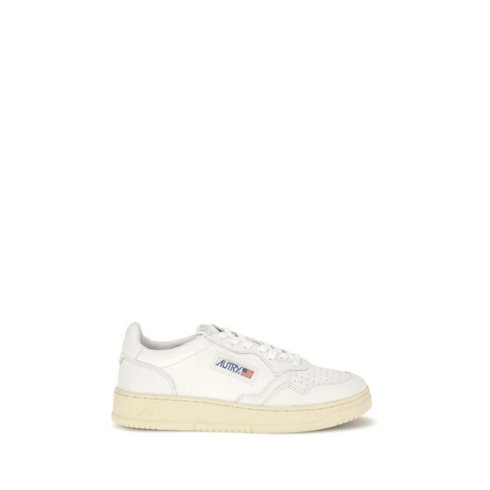 Autry White Calf Leather Bos Taurus Low Top Men's Sneakers